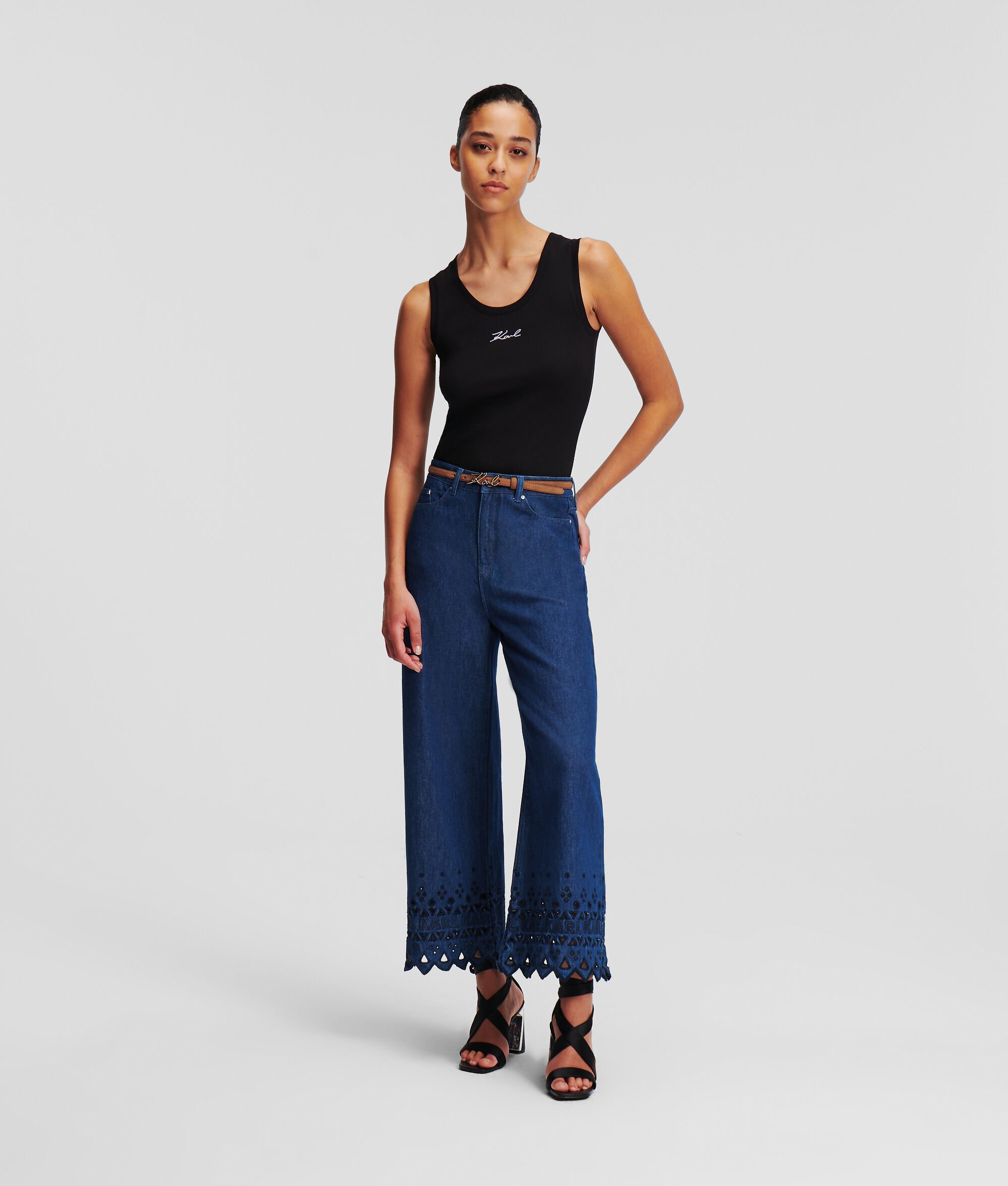 (image for) Advanced Broderie Anglaise Culottes Jeans